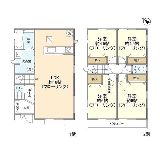 京成電鉄松戸線 高根公団駅 徒歩9分 2階建 築4年(4LDK)の間取り写真