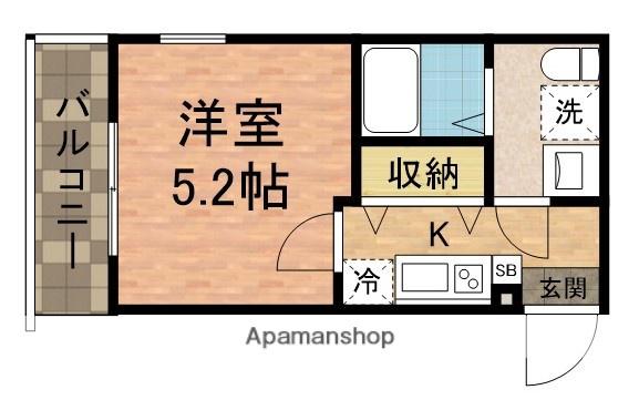 船橋市湊町1丁目(1K/3階)の間取り写真