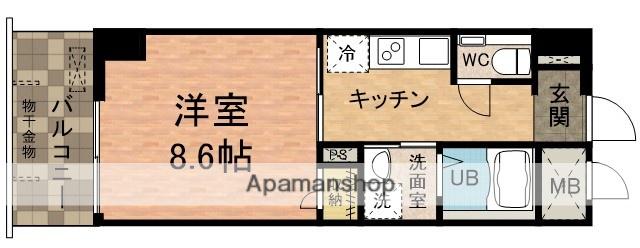 フロントンサウスビル(1K/7階)の間取り写真