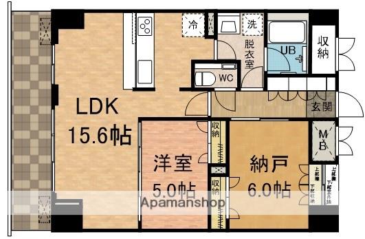 FRONTON サウス BUILDING(1SLDK/8階)の間取り写真