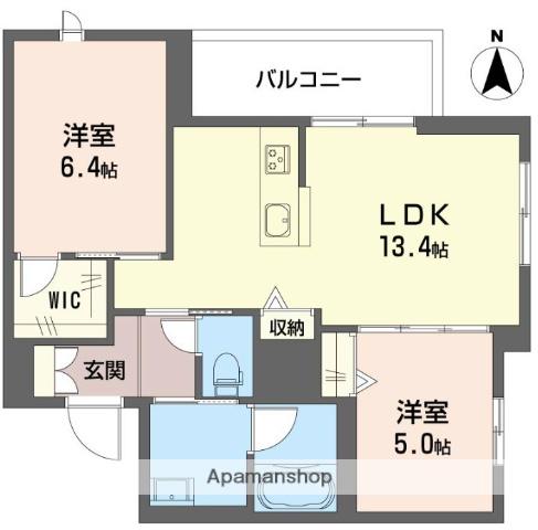 ベレオ東船橋(2LDK/2階)の間取り写真