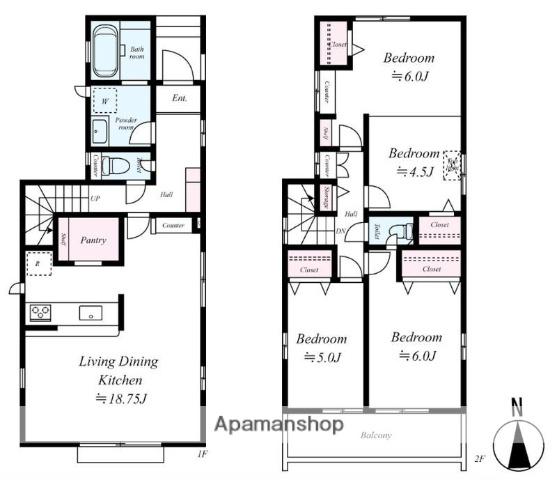 京成電鉄松戸線 習志野駅 徒歩23分 2階建 新築(3LDK)の間取り写真