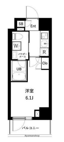 アーバンパーク西船橋(1K/1階)の間取り写真