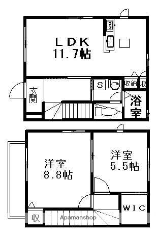 サニーフラット(2LDK)の間取り写真