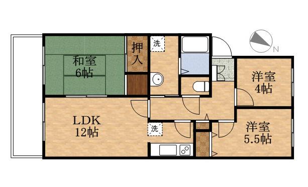 近藤マンション 3階階 間取り