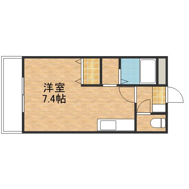 コンフォースK(ワンルーム/2階)の間取り写真