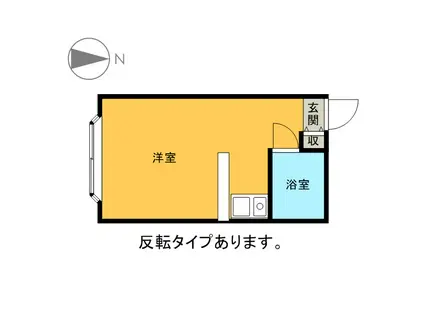 ベルピア津田沼Ⅱ-1(ワンルーム/2階)の間取り写真