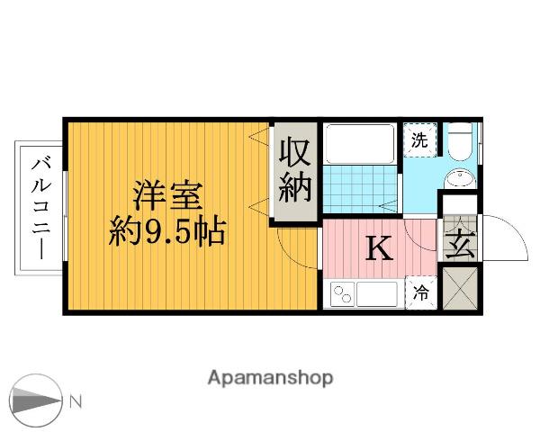 アルカンシエル習志野台(1K/2階)の間取り写真