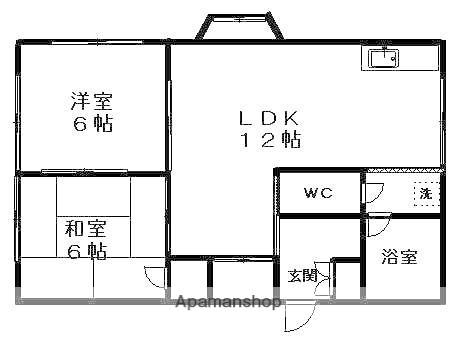 ビレッジ桜ヶ丘(2LDK/2階)の間取り写真