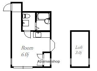 メゾン実籾(1K/1階)の間取り写真
