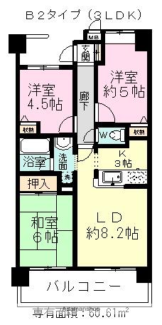 ラ・フォレ21(3LDK/5階)の間取り写真
