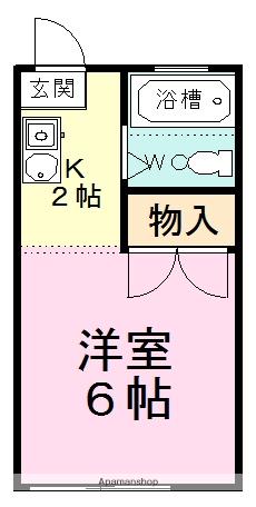 サンハイツ中田 2階階 間取り