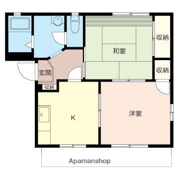 カサベルデC(2DK/2階)の間取り写真