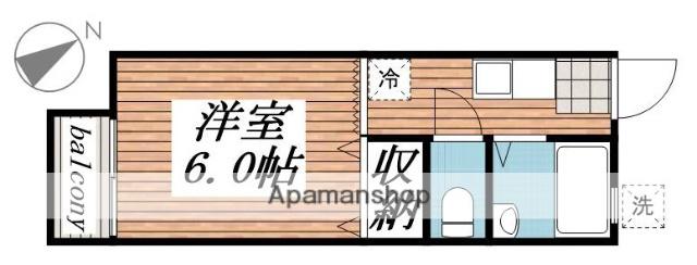 スターダスト石川(1K/2階)の間取り写真