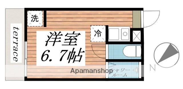 アルカンシェル薬園台(1K/1階)の間取り写真