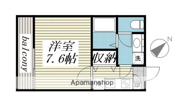 SOLEIL PLAISIR(1K/2階)の間取り写真