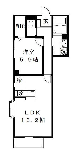 プリザントホームⅣ(1LDK/2階)の間取り写真