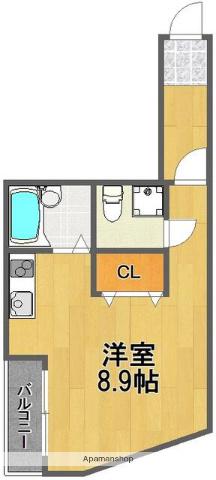 アースプレイス前原(ワンルーム/3階)の間取り写真