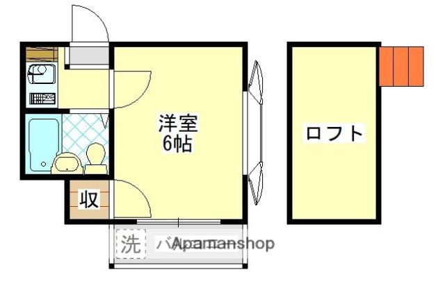 コーポサギヌマ(1K/2階)の間取り写真
