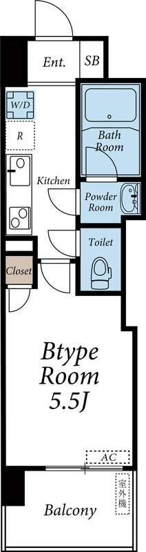 CASA AL MARE(1K/6階)の間取り写真