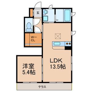 イレックス(1LDK/1階)の間取り写真