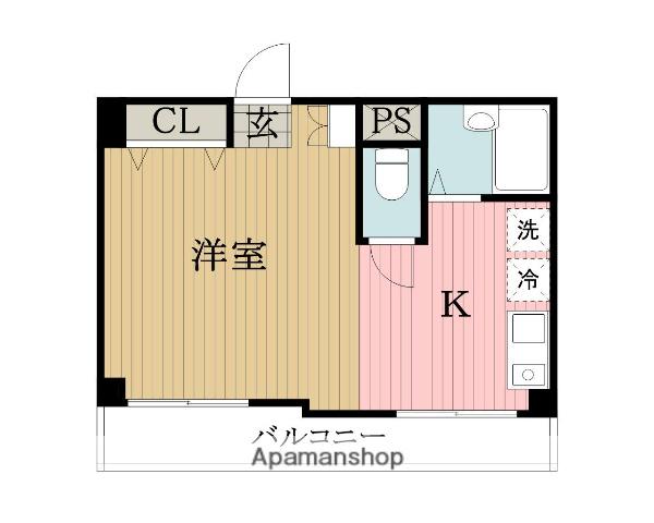 ベラルーサ11番館(ワンルーム/1階)の間取り写真