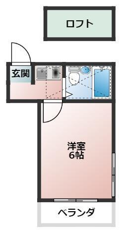 ミキハウスⅡ(1K/1階)の間取り写真