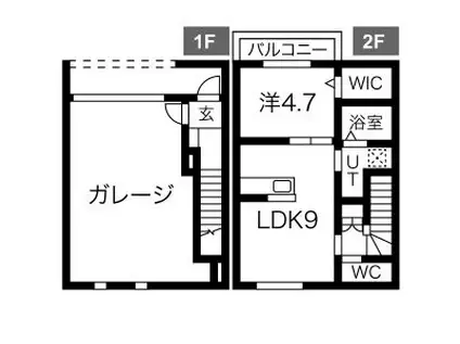 LUMIREA Ⅱ(1LDK/1階)の間取り写真