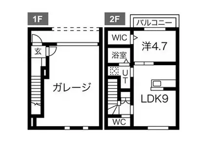 LUMIREA Ⅱ(1LDK/1階)の間取り写真