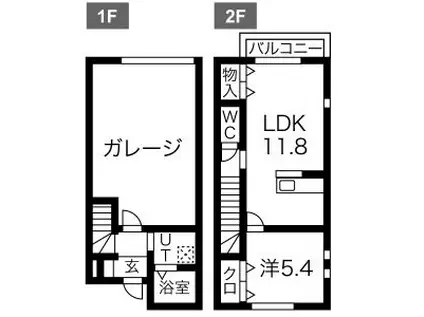 LUMIREA Ⅳ(1LDK/1階)の間取り写真