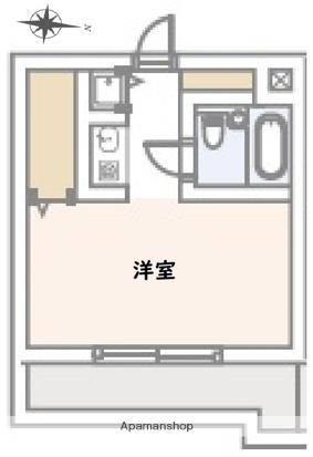 ラレーブ津田沼Ⅳ(ワンルーム/4階)の間取り写真