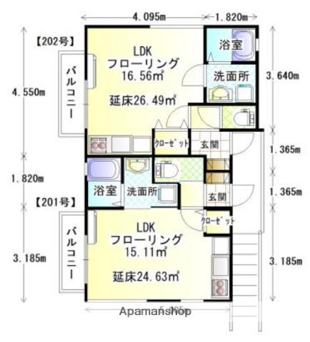 ワタナベビル(ワンルーム/2階)の間取り写真