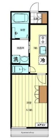 グリシーナ北習志野(1K/1階)の間取り写真