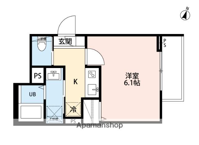 FLEUR N-4(1K/2階)の間取り写真