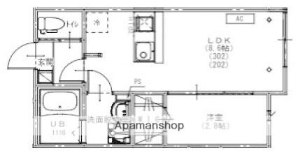 KEIAI RESIDENCE 北習志野Ⅲ(1LDK/3階)の間取り写真