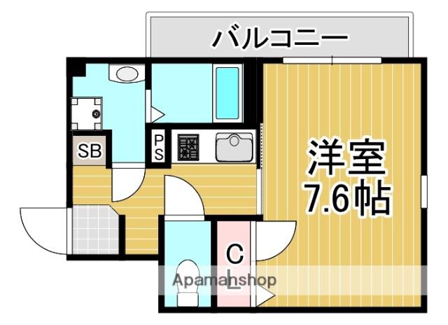 VILLE WING(1K/2階)の間取り写真