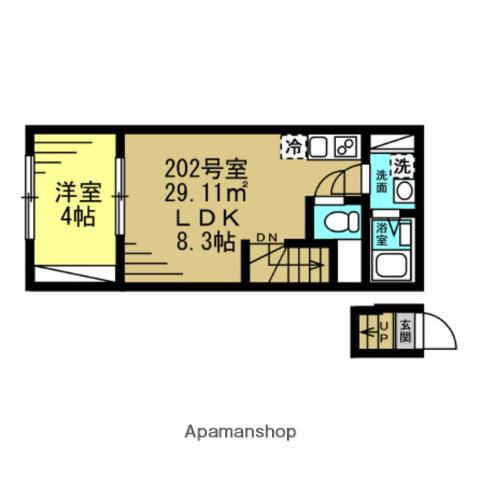メゾン トールモンド八千代中央(1LDK/2階)の間取り写真