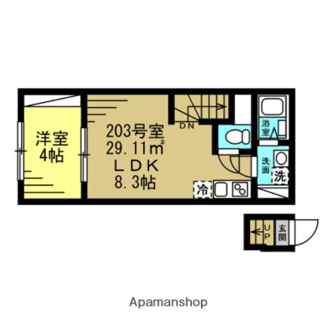 メゾン トールモンド八千代中央(1LDK/2階)の間取り写真