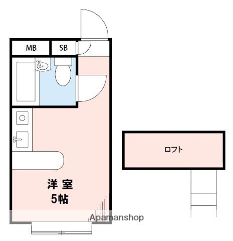 ベルピア実籾第2(ワンルーム/1階)の間取り写真