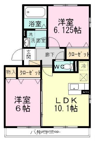 ESPERANZA(2LDK/2階)の間取り写真
