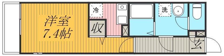 リブリMITA(1K/3階)の間取り写真