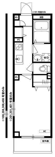 リブリ・OKUBO(1K/4階)の間取り写真