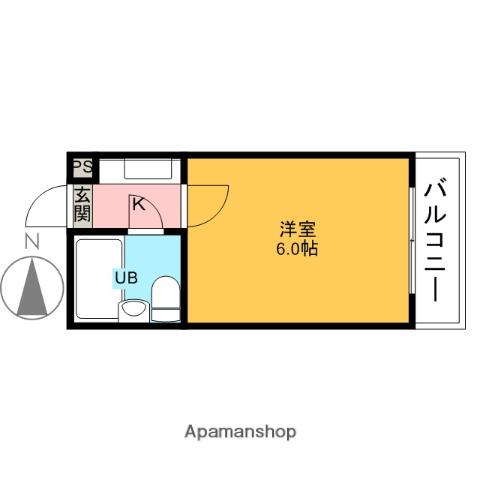 ジュネパレス津田沼第1(1K/1階)の間取り写真