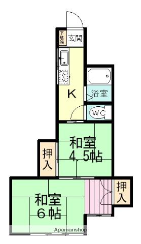 習志野コーポラス 1階階 間取り