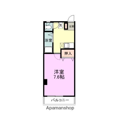 マキビル王子台(1K/4階)の間取り写真