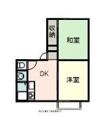 サンフラット(2K/2階)の間取り写真