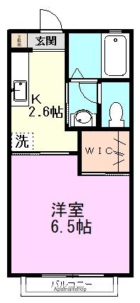 パストラルコートⅤ(1K/2階)の間取り写真
