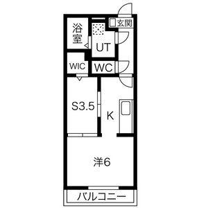 CUORE II (1K/2階)の間取り写真