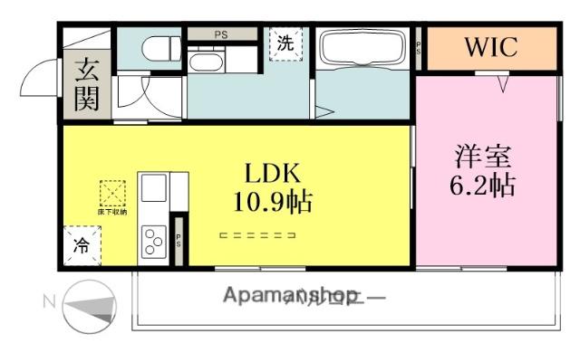 プラムガーデンⅡ(1LDK/1階)の間取り写真