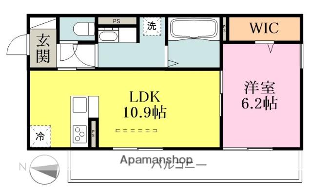プラムガーデンⅡ(1LDK/3階)の間取り写真